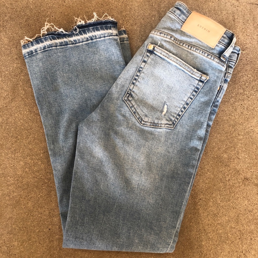 & Denim kick flare cropped jeans, sz 26